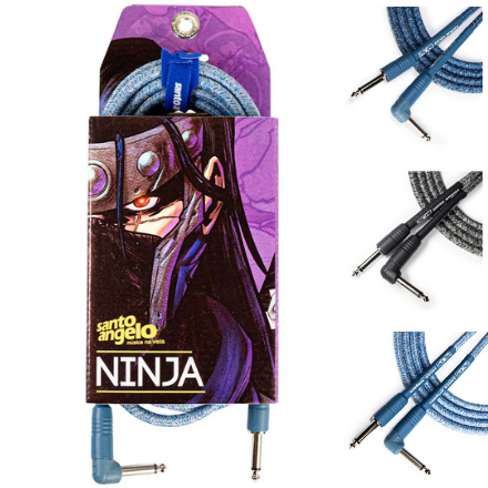 Cabo Guitarra Santo Angelo Ninja Textil TX 3,05 m P10 x P10 L 10ft em Oferta na Shopee