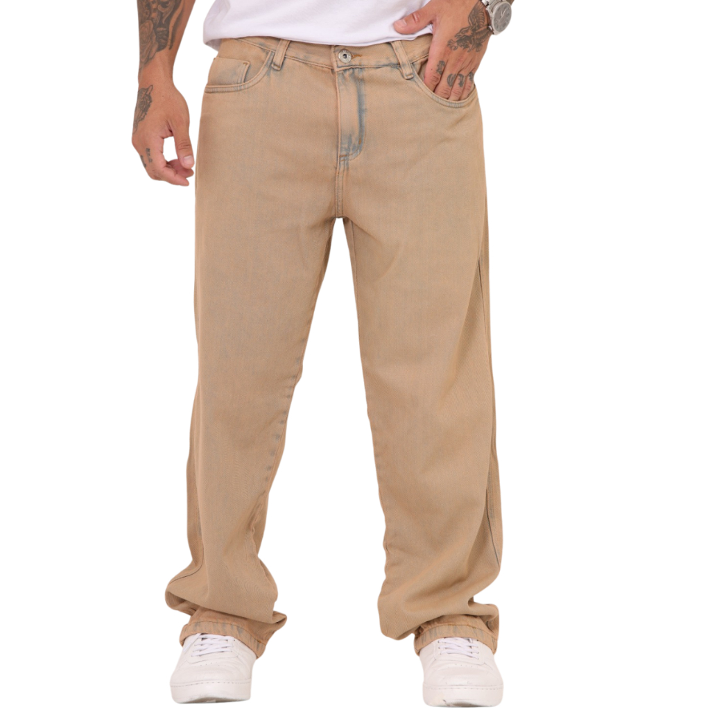 Calça Jeans Masculina Estilo Balão Reta Vintage Alleppo