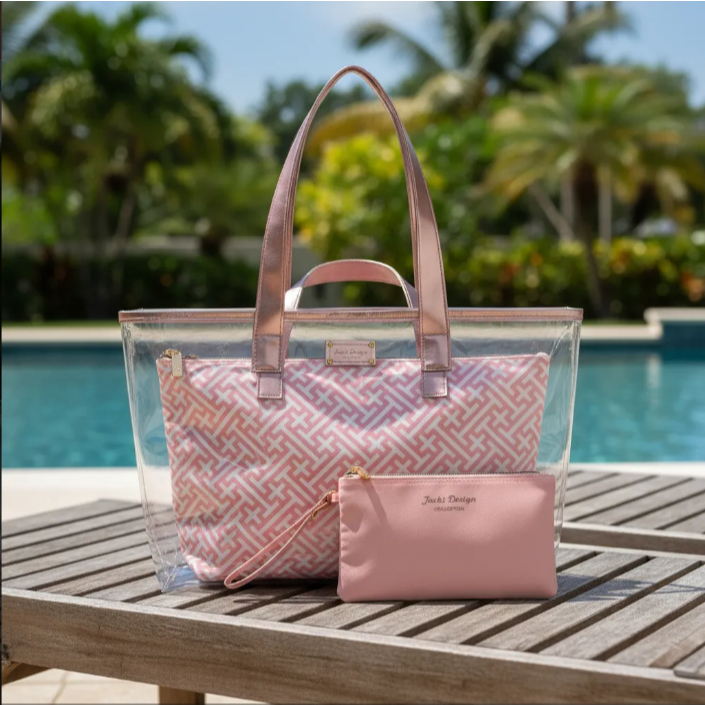 Bolsa Transparente com 3 Peças Diamantes em Oferta na Shopee