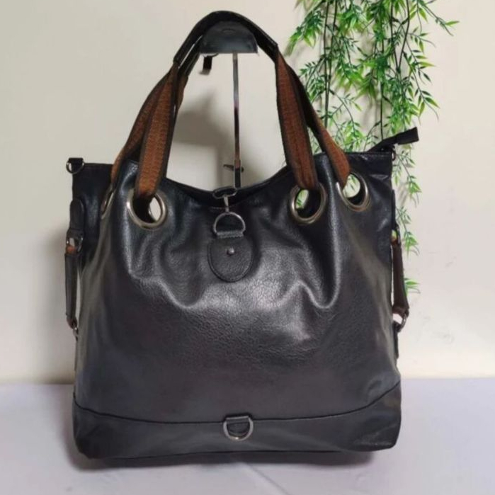 Saco De Couro Alto Qualidade PU Mulher Grande Capacidade Ombro Crossbody Hand Tote Vintage Escola em Oferta na Shopee