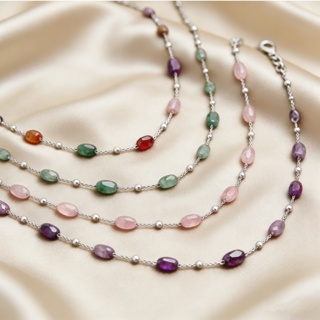 Colar Gargantilha Choker Com Pedras Aço Inoxidável 316L em Oferta na Shopee