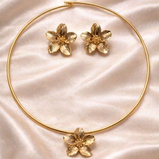 Conjunto Colar Chocker Aro com Brinco Folheado da Moda Diversos Modelos em Oferta na Shopee