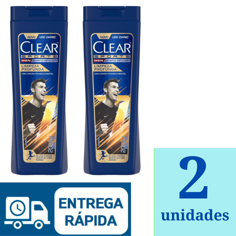Shampoo Clear Anticaspa Limpeza Profunda 200ml Kit 2