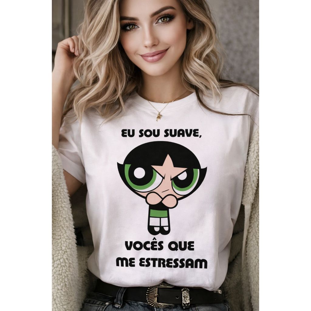 Camisa Camiseta Feminina Meninas Super Poderosas! Gym , Academia , Treino , 100% Algodão. Linda em Oferta na Shopee