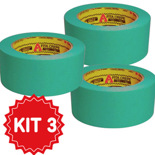 Kit Fita Crepe Auto 525 Verde 45Mmx50M em Oferta na Shopee