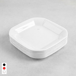 Pratos de Plástico Liso Quadrado Resistente Durável com Detalhes em Espiral em Oferta na Shopee