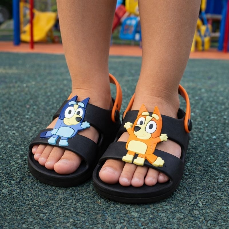 Sandália infantil Papete Menino Bluey e Bingo macio antiderrapante confortável