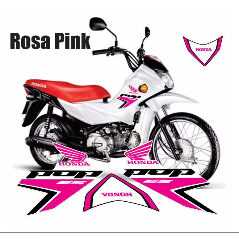 Adesivos para pop110i 2025 branca kit completo