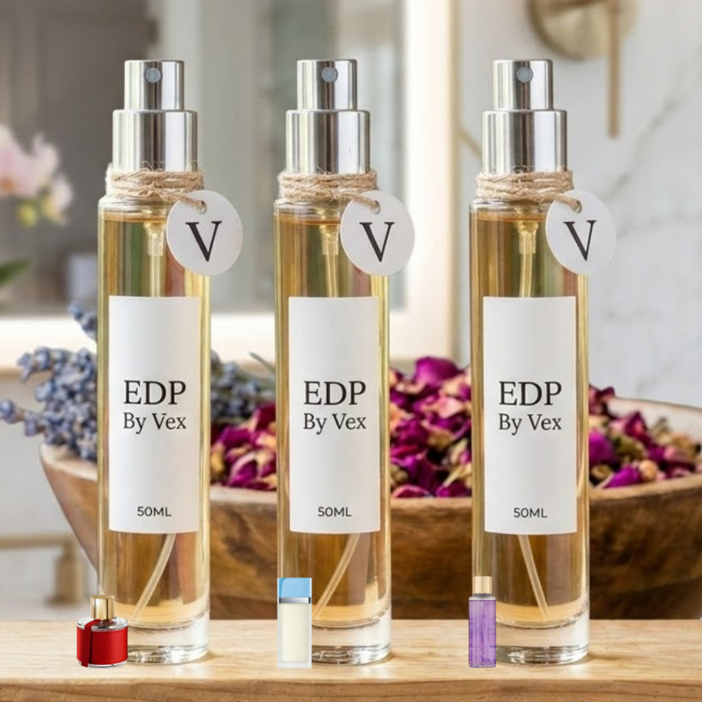 Kit 3 perfumes inspiração Feminino de 50ML cada EDP Perfume Artesanal - Fixação Forte - Vex Perfumes