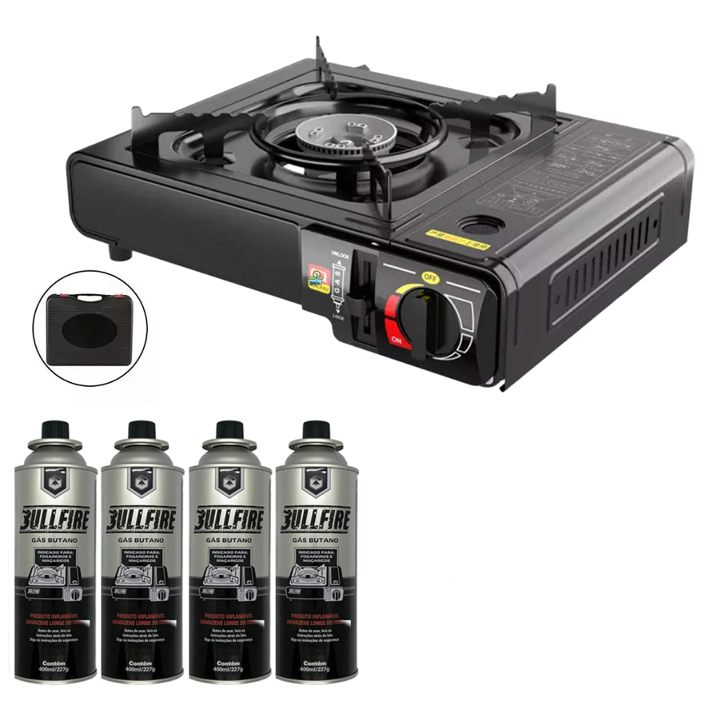 Fogareiro Fogão 1 Boca Portátil Camping Frontie Flex BAK em Oferta na Shopee