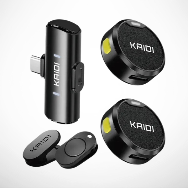 Microfone de Lapela Sem Fio Kaidi KMF4-C / KMF4-A TIPO C