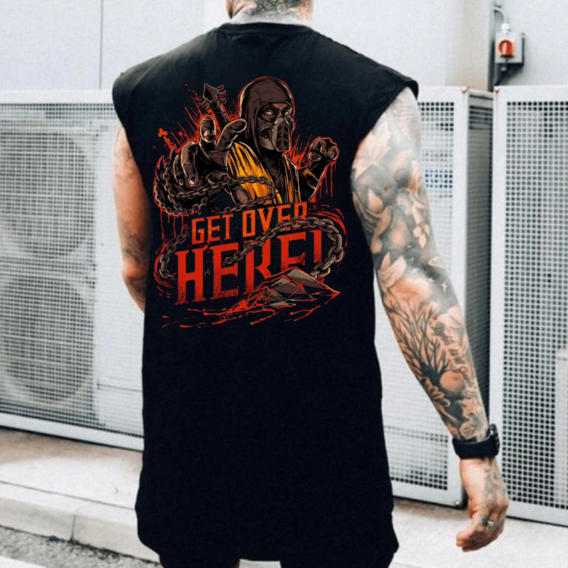 Regata Over Scorpion Mortal Kombat Get Over Here - Estampa Costas Games Treino Gymwear