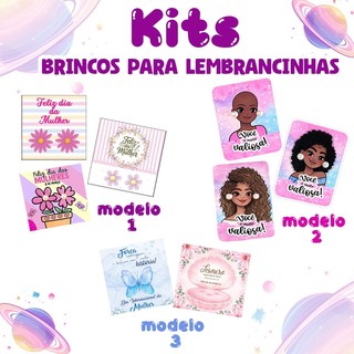 Brinco pérola com tag Dia da Mulher - mimo para cliente- Dia das mães
