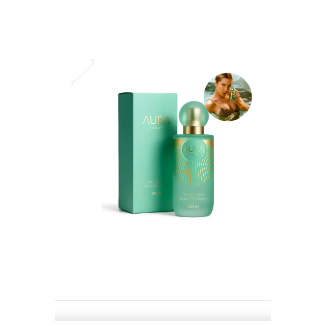Body Splash Desodorante Colônia Aura Beauty Afrodite Garden Jade Picon 200ml
