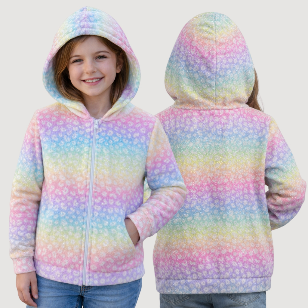 Jaqueta Fleece Infantil/Juvenil Oncinha Com Brilho 360-A