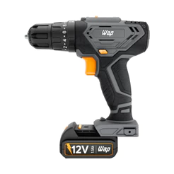 WAP Parafusadeira E Furadeira De Impacto WAP WF 12K4.2 12V 10mm 3/8” 18 Níveis de Torque 22000 BPM Maleta Acessórios