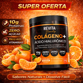 Colágeno com Ácido Hialurônico 250g Revita Beauty Zero Açúcar e Verisol - Mega Oferta + Frete Grátis em Oferta na Shopee