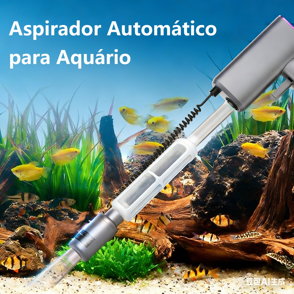 Newpet Aspirador Automático para Aquário com Bateria de Lítio Limpador de Fundo Elétrico com Sifão para Troca de Água em Oferta na Shopee