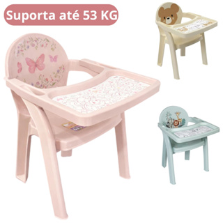 Poltrona Cadeirinha Infantil com Bandeja Mesinha de Alimentação Portatil Para Bebe 53kg Plasutil em Oferta na Shopee