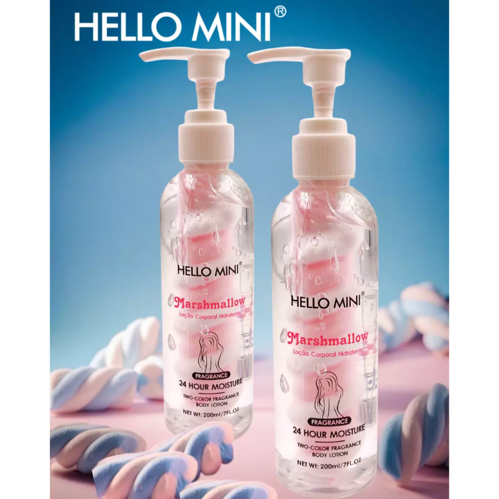 Loção Corporal Hidratante Marshmallow Hello Mini | Proteção Suave para Pele Seca