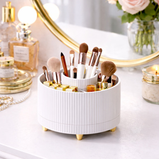 Organizador De Pincel De Maquiagem Cosméticos Multifuncional Giratória 6 Compartimentos em Oferta na Shopee