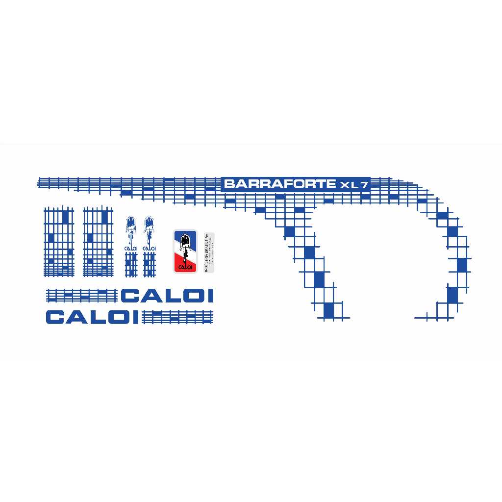 Adesivos Bicicleta Caloi Barra Forte XL7 1987 Azul