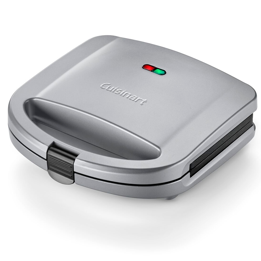 Sanduicheira Grill Elétrica Cuisinart 110V Antiaderente 2 Sanduíches Cinza