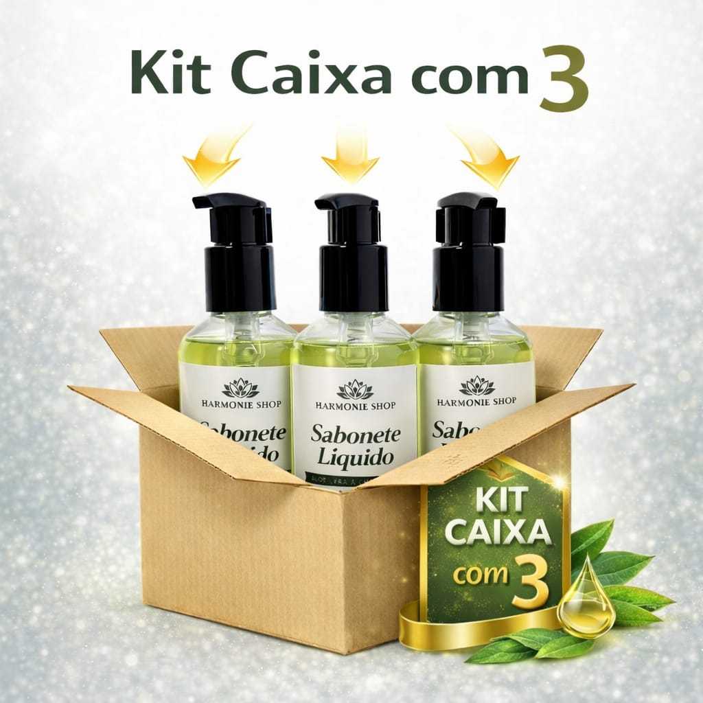 Kit 3 Sabonetes Líquidos Aloe Vera e Chá Verde Refil 250ml | Uso Diário | Econômico | Hidratação e Frescor