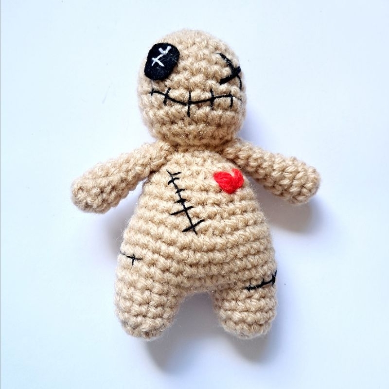 Boneco Vodu Voodoo Amigurumi Artesanal Decorativo Gótico Dark
