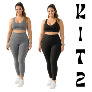 Kit 02 Legging Suplex Plus Size em Oferta na Shopee