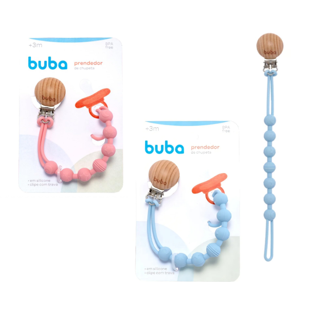 Prendedor De Chupeta em Silicone Buba Trava Prendedor De Bico em Oferta na Shopee