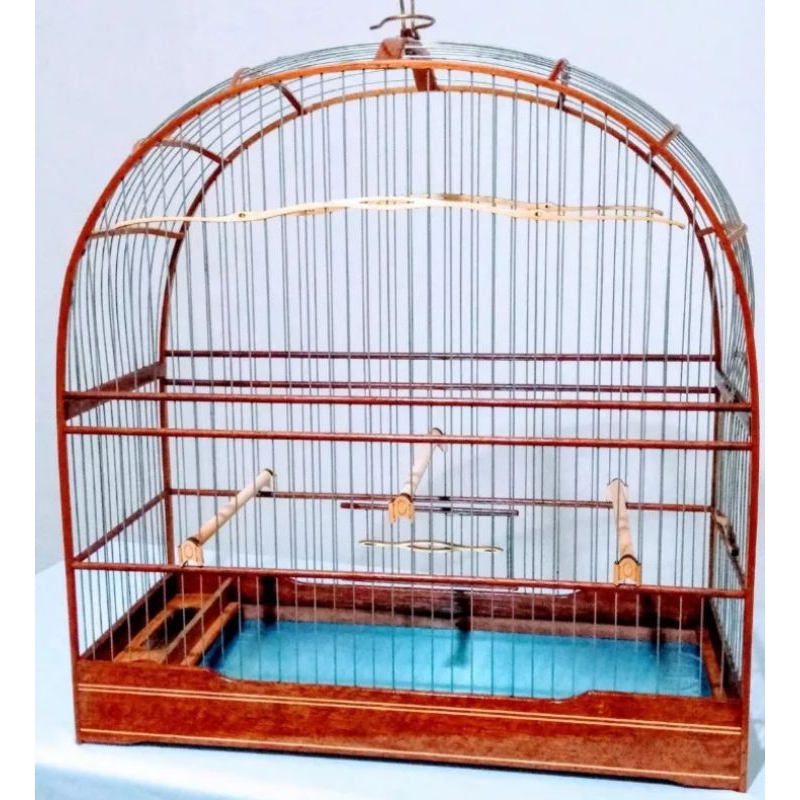 Gaiola Luxo Abaulada N5 Malha fina Com coxo p/ curió bicudo azulão canário coleiro etc. — imagem 2 de 2
