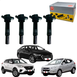 Kit 4 Bobinas Ignicao Creta Elantra IX35 2016 2017 2018...