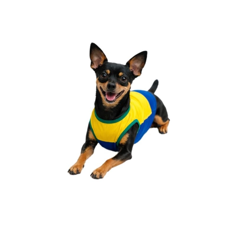 CAMISA PET ROUPA DE CACHORRO COPA DO MUNDO BRASIL CÃES E GATOS