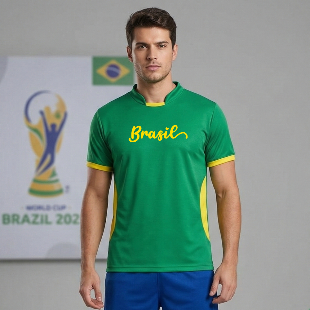 camiseta dry fit brasil copa do mundo seleção torcedor hexa futebol