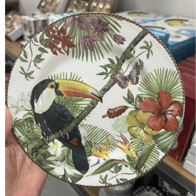 Prato De Sobremesa Decorado Diversos De Cerâmica Mesa Posta Decorativo 2 Linha em Oferta na Shopee