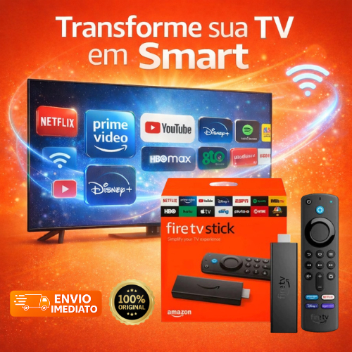 Amazon Fire Stick TV Full HD 3ª Geração Alexa Comando de Voz Original
