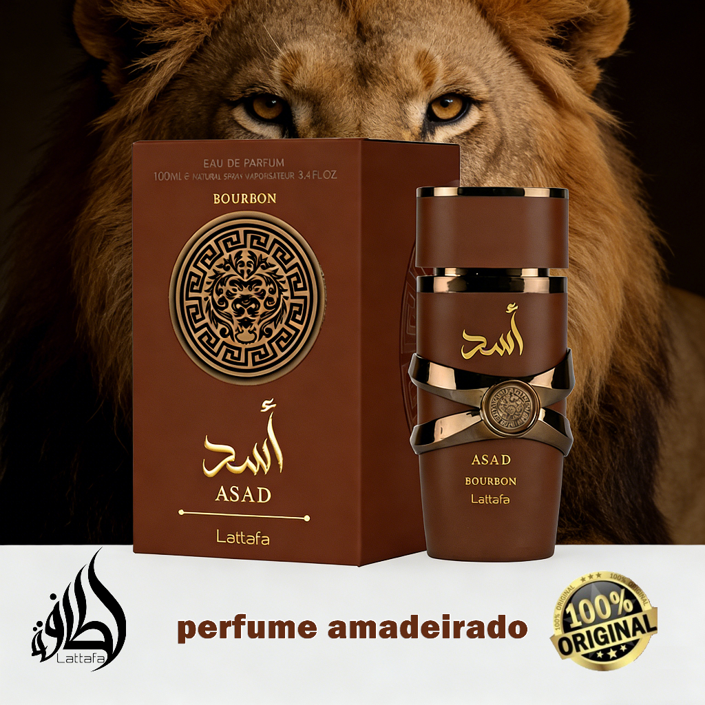 perfume arabe lattafa Asad Bourbon original 100% eau de parfum masculino perfume 100ml Longa Duração