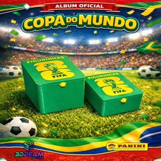 Caixa Organizadora Figurinhas Copa 2026 Case Caixa Estojo Troca Coleção Album da Copa