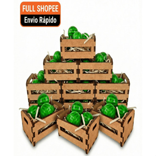 10 Caixotes de feira MDF 6X4X3 , caixote fazendinha Lembrancinhas em Mdf em Oferta na Shopee