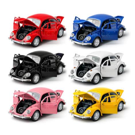 Miniatura Volkswagen Fusca abre 4 portas em Metal 1:32 Detalhado e com Fricção!
