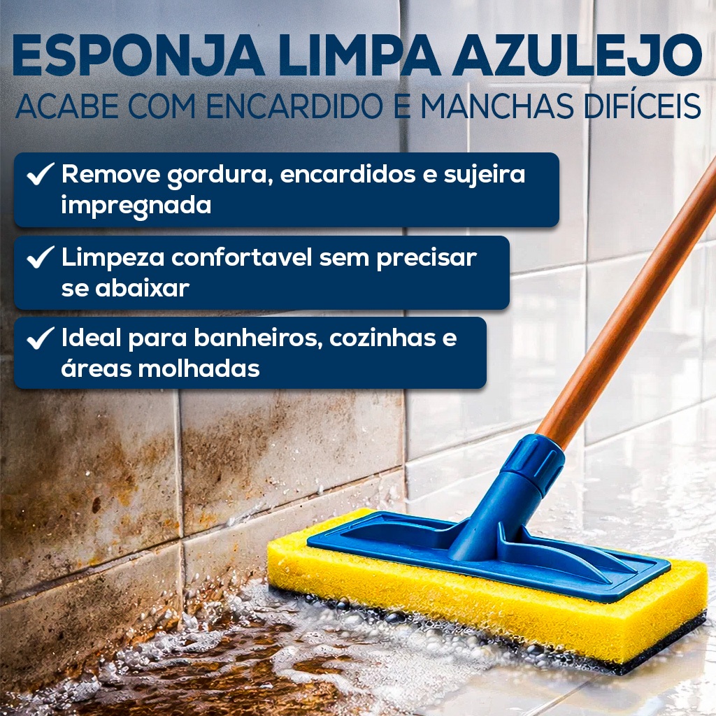Esponja Limpa Azulejo – Removedor de Manchas para Piso e Parede S/ CABO