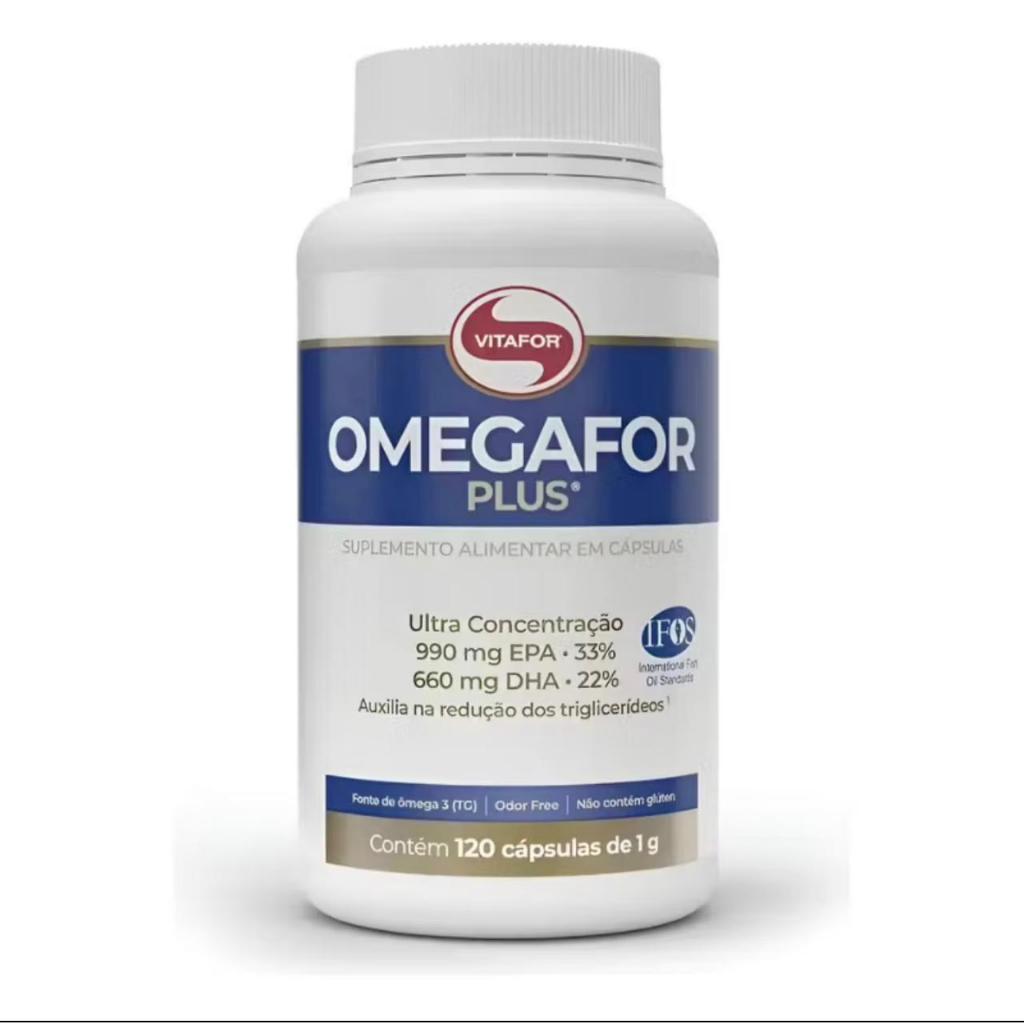 Ômega 3 For Plus Vitafor 120 Cápsulas EPA DHA Óleo de Peixe Original Saúde Coração e Memória em Oferta na Shopee