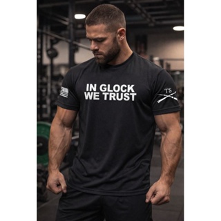 Camiseta Masculina Dry Fit In Glock We Trust Camisa Tática Academia |Treino em Oferta na Shopee