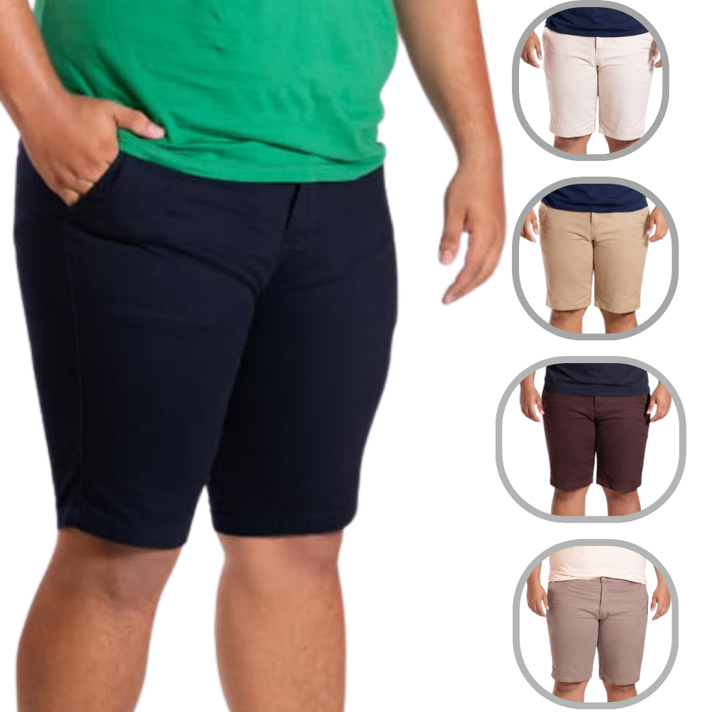 Bermuda Jeans E Sarja Masculina Plus Size Com Lycra Elastano Fashion Exclusiva Lisa  Lavado Distroy