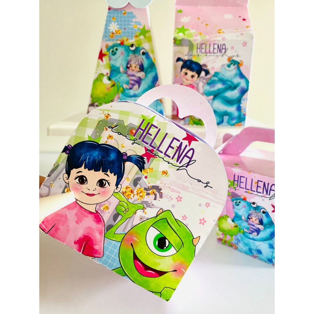 Kit festa- Pegue e Monte - Monstros SA - Lembrancinha Personalizada – Caixinhas infantil Decoração Aniversário