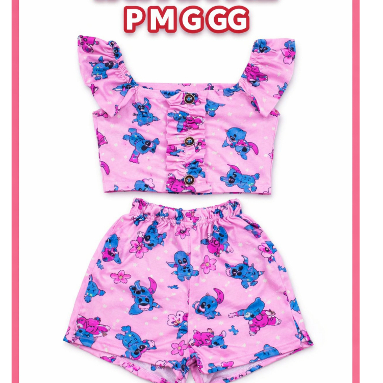 Conjunto Infantil feminino Estampa Capivara Menina 1 a 10 anos Verão em Oferta na Shopee