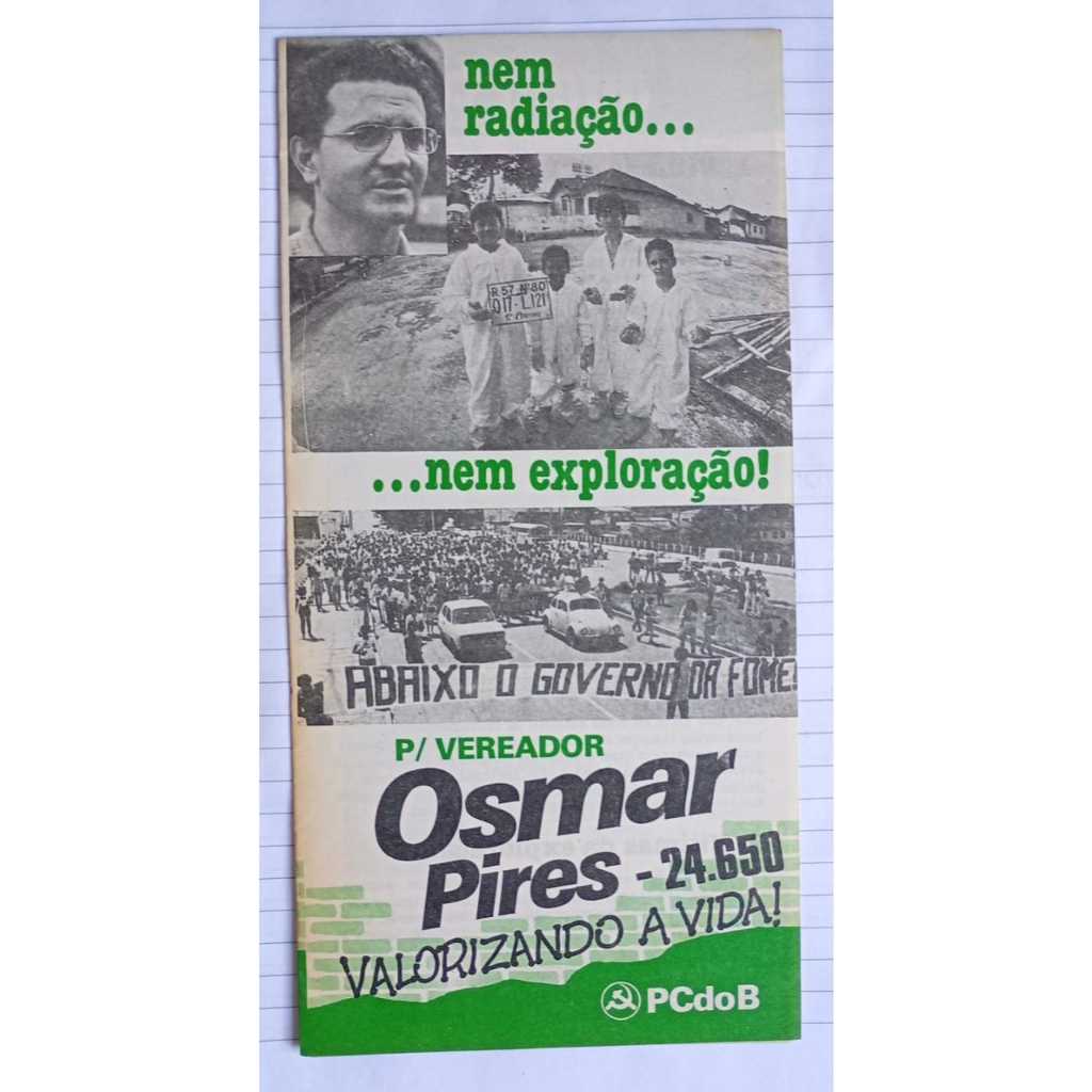 Panfleto Político – Campanha para Vereador de Osmar Pires – PCdoB