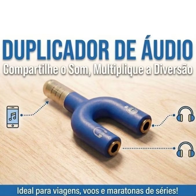 Adaptador Fone e microfone P3xP2 Maxmidia