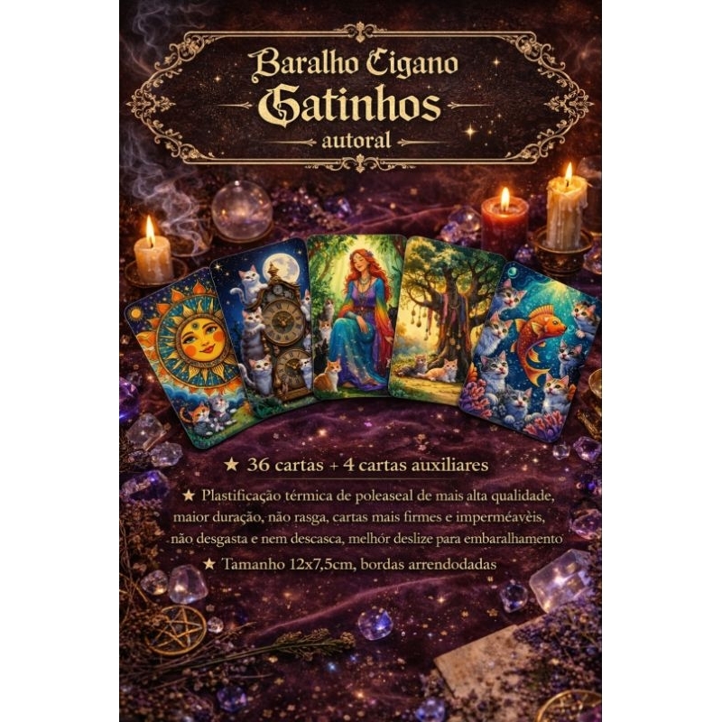 Baralho Cigano Lenormand Gatos